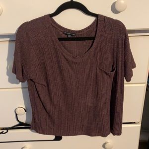 Purple short sleeve sweater top